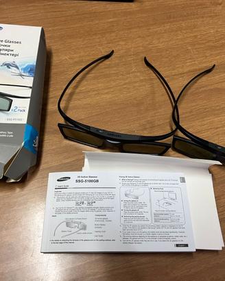 2 Paia Occhiali 3D Samsung SSG-5100GB