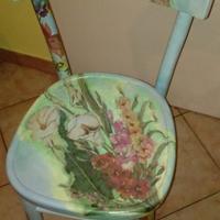 Sedia Decoupage in legno