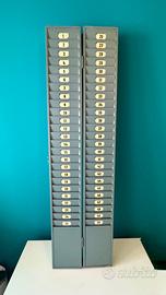 Schedario metallico a 50 cassettini anni 60