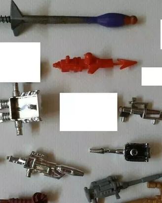 Part toy vintage armi accessori Robot,Figures vari