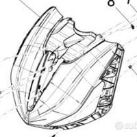 Scudo frontale Piaggio Beverly 300 / 400 arancio