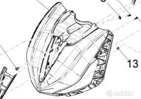 Scudo frontale Piaggio Beverly 300 / 400 arancio