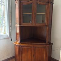 Cristalliera Angolare in Legno - Stile Classico