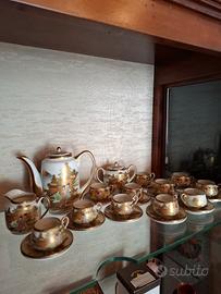 🏮 Set da tè giapponese antico – Oro zecchino – Pr