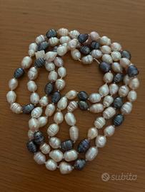 Collana di perle di fiume barocche