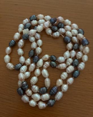 Collana di perle di fiume barocche