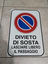 Cartello alluminio piano divieto di sosta 