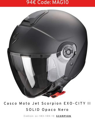 casco moto scorpion city II 