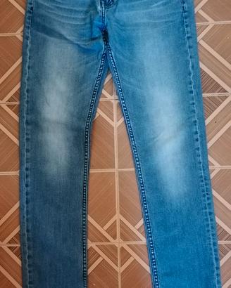 tg 48 Morris jeans denim blu chiaro pantalone 