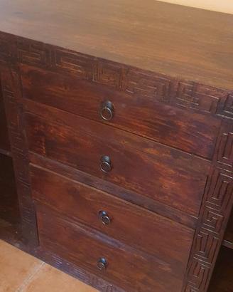 Credenza stile etnico in legno