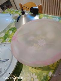 lampadario in vetro a plafoniera 