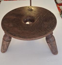 sgabello da mungitura antico