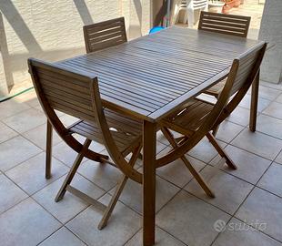 Set terrazzo: tavolo/sedie/pallet/sdraio/ombrellon