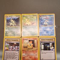 Lotto 6 carte pokemon Neo Genesis 1ed