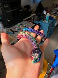 Serpente stampato 3d multicolore