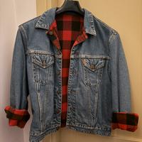 Rare Levi’s double face Jeans Jacket Punk pattern