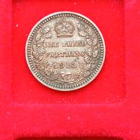 Regno Unito ONE THIRD 1/3 FARTHING 1913 Giorgio V 