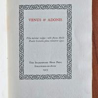 Shakespeare - Venus and Adonis - Limited #112/510