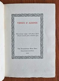 Shakespeare - Venus and Adonis - Limited #112/510