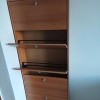Portascarpe salvaspazio 5 ripiani marrone chiaro 