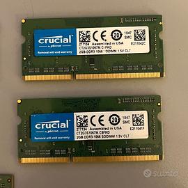 Lotto RAM Notebook 14GB Totali (DDR3/DDR4)