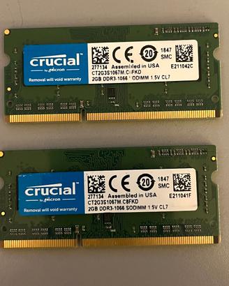 Lotto RAM Notebook 14GB Totali (DDR3/DDR4)