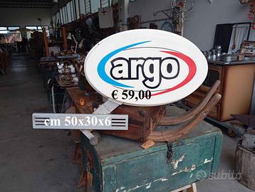 Insegna Tabella al  pubblicitaria Argo 50x30x6