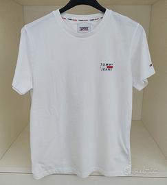 Maglietta T Shirt Uomo Tommy Jeans Tg L Cotone