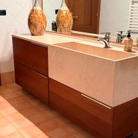 Mobile bagno Agape Flat XL  in rovere e marmo