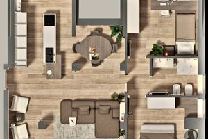 Un attico da vivere: eleganza, luce e personalita'