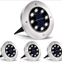 4 pezzi lampada led solare da esterno giardino