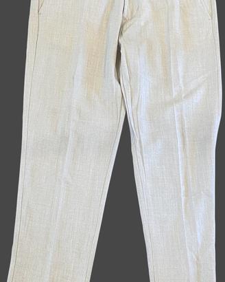 Pantalone classico imperial uomo beige nuovo
