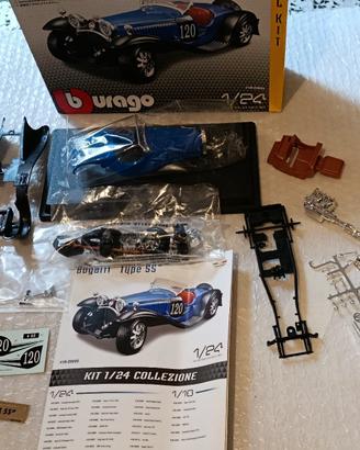 Modellino Bugatti burago 1/24 tupe 55