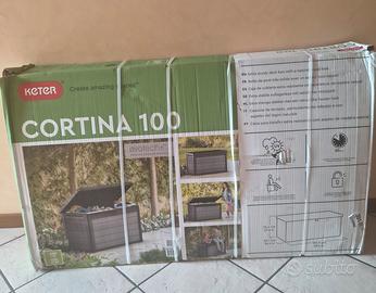 Keter Cortina 100 baule giardino 380L grigio nuovo