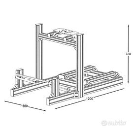 Postazione di guida simracing TZ SIMPROJECT TZ80