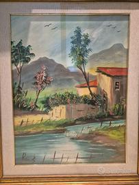 quadro paesaggio ad olio su tela