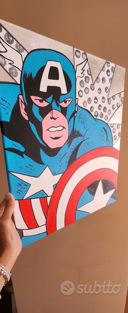 Dipinto pop art CAPITAN AMERICA - Arredamento e Casalinghi In vendita a Roma