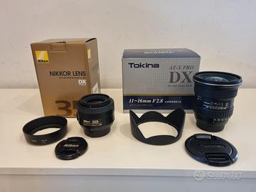 Tokina 11-16 f2.8 nikon dx + nikon 35mm f.18g