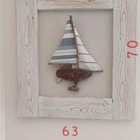 Serie quadri soggetti marini cornice decappata. 30