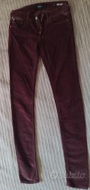 Pantaloni Donna “Replay”-velluto Mod.“Luz” rossi