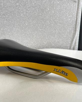 Sella Bici X-Lite Nera-Grigia-Gialla
