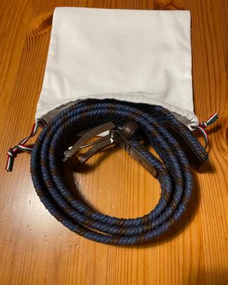 Cintura intrecciata in corda e pelle Paolo Vitale