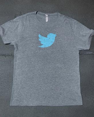 T-shirt Twitter vintage taglia L, geek originale