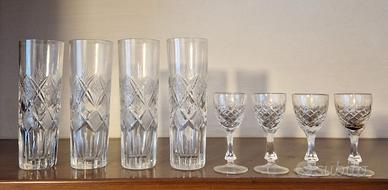 Bicchieri vintage liquore e long drink cristallo