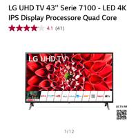 televisione smart TV ultra HD 4k LG 43"