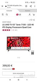 televisione smart TV ultra HD 4k LG 43"