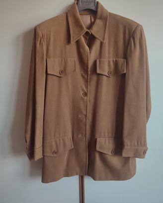 Trench morbido cammello con cintura da donna, M