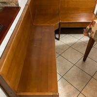 Panca penisola contenitore in legno ciliegio