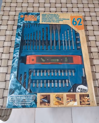 Set Punte e Inserti Black & Decker 62 Pezzi nuovo 