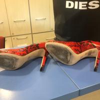 Scarpe décolleté rosse/ nere marca LERRE